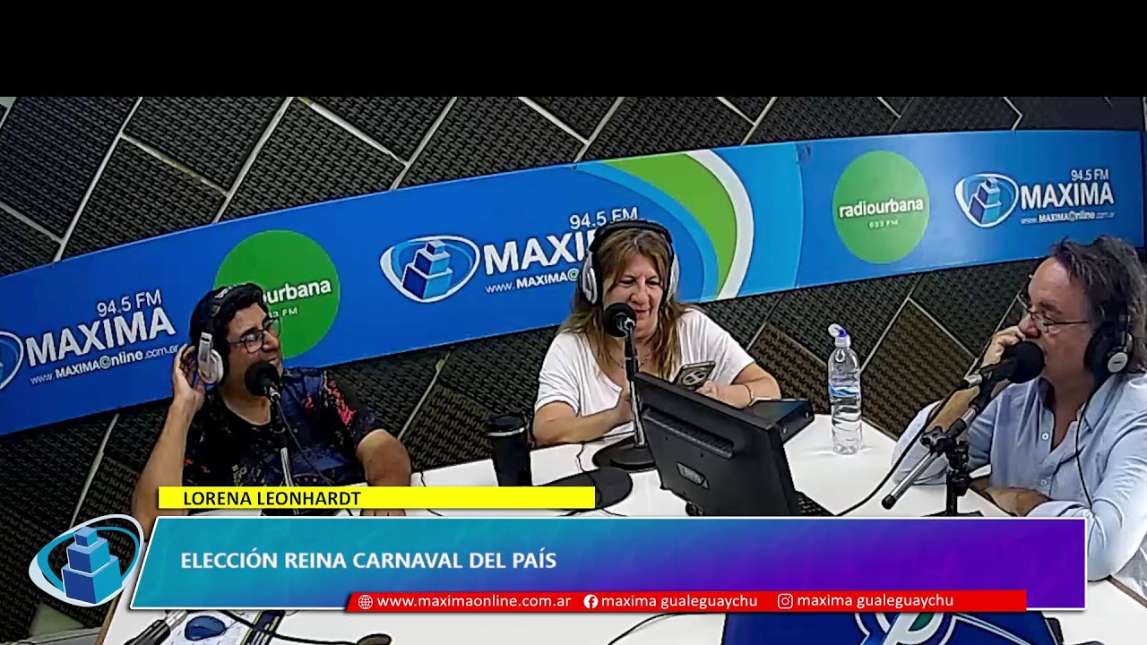 LORENA LEONHARDT. 
ELECCIÓN REINA CARNAVAL DEL PAÍS| Radio Máxima 94.5mhz. Gualeguaychú
