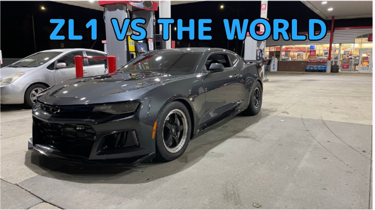 CAMARO ZL1 VS THE WORLD ROLL RACING NIGHT (HELLCAT, Z06, MUSTANG, CTSV) #zl1 #hellcat #rollracing