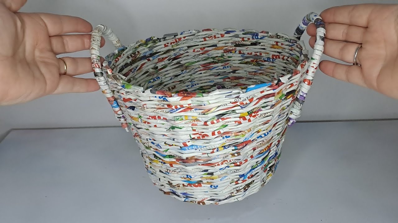 tutorial porta vaso fatto con cannucce di carta