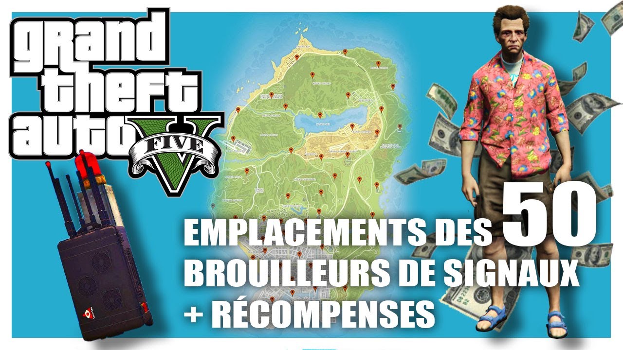 GTA 5 Online - Emplacements des 50 Brouilleurs de signaux + Récompenses 👍!!! 100.000 LIKES !!!🙏