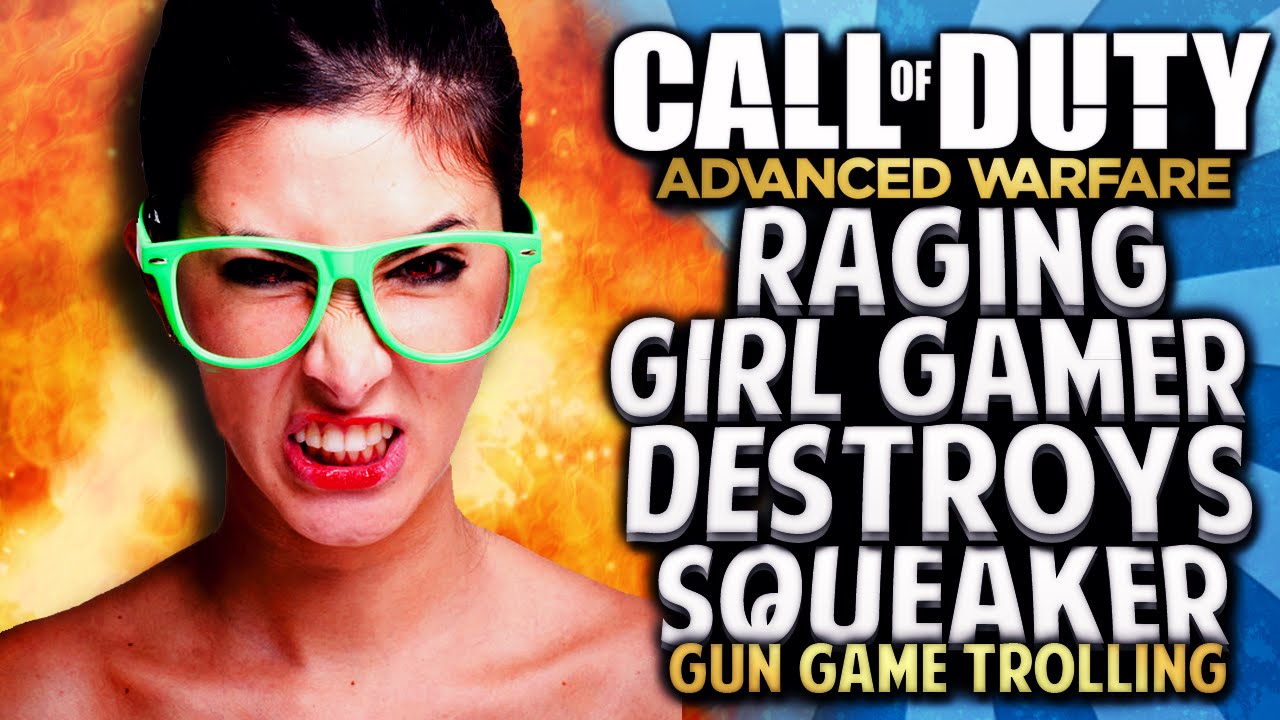 COD AW - RAGING GIRL GAMER DESTROYS SQUEAKER!! GUN GAME TROLLING (Hilarious) | Whos Chaos