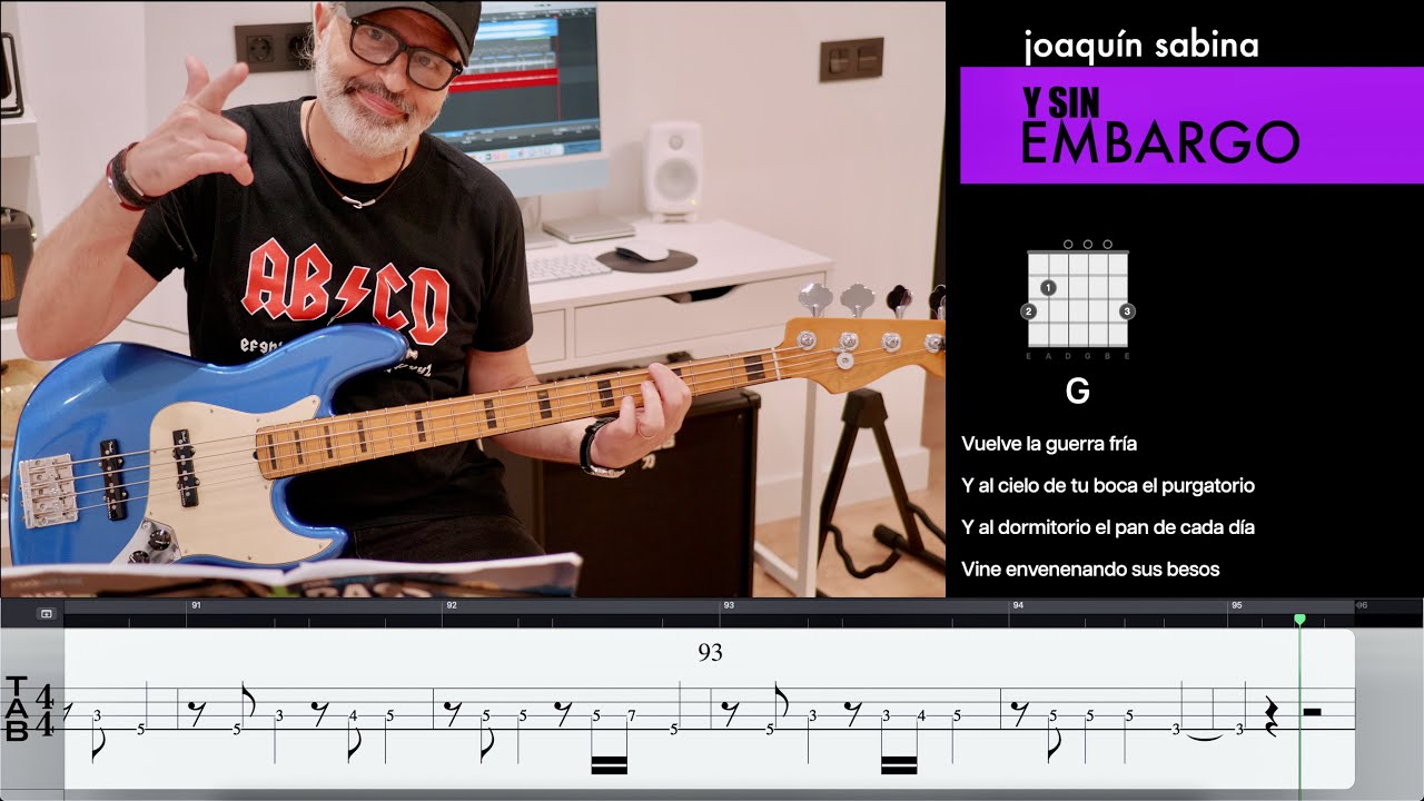 SIN EMBARGO joaquín sabina bass tabs, guitar chords and lyrics