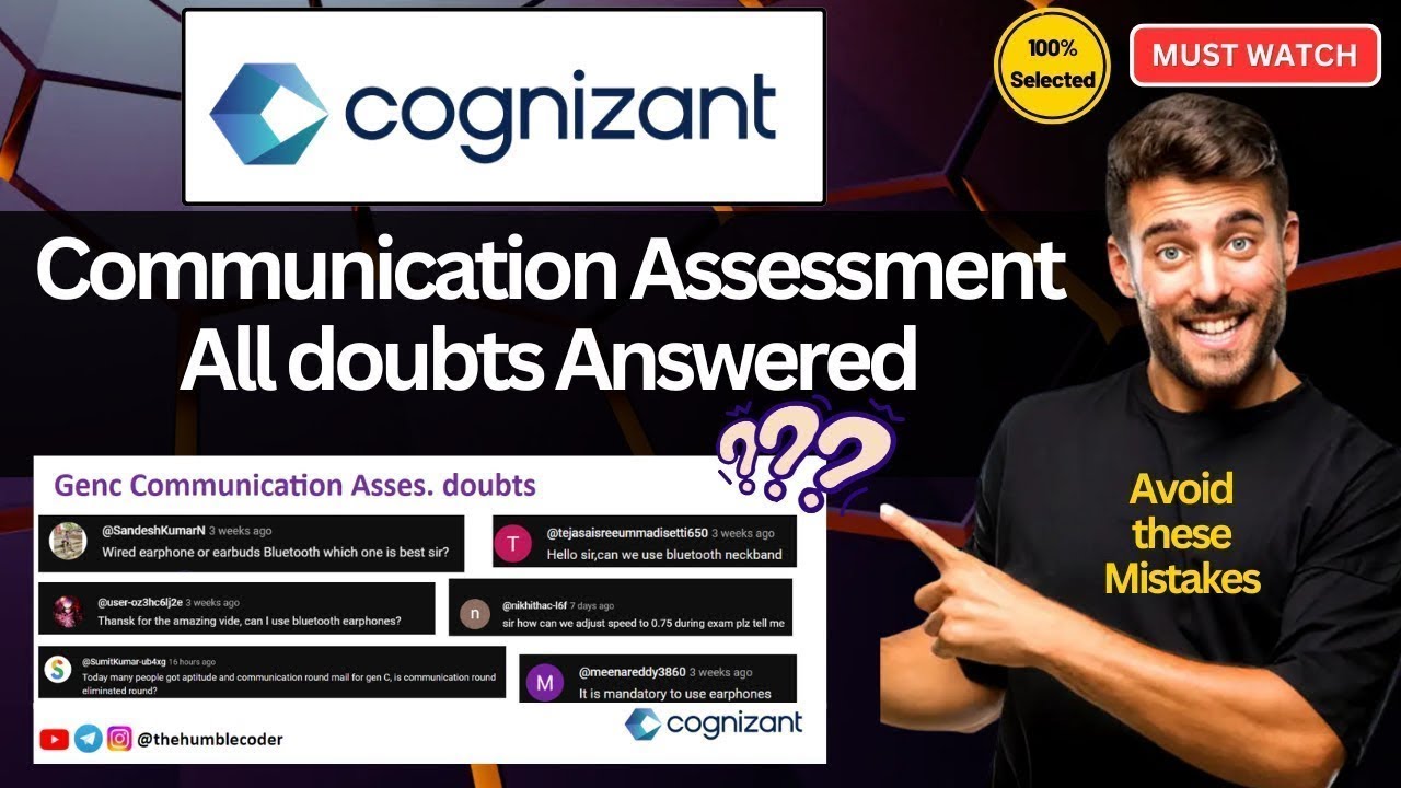 🔥Most Common doubts about Cognizant Communication Assessment Test | Cognizant Test Prepration 2025