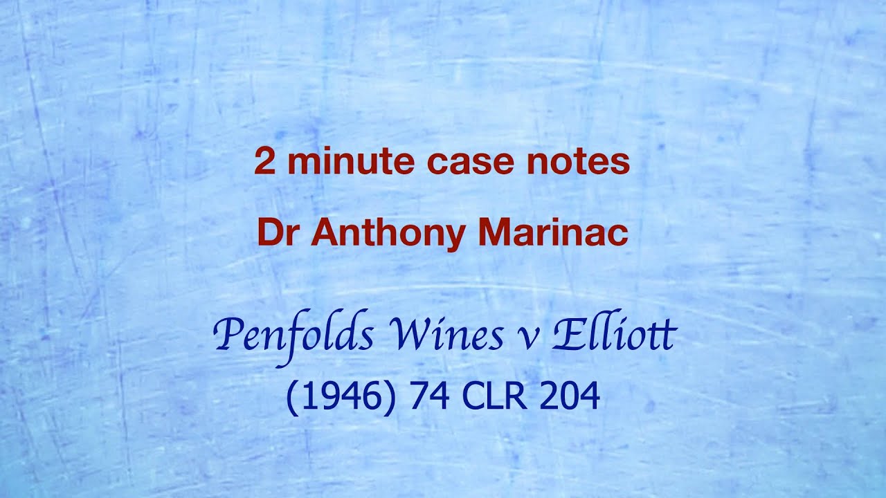 Penfolds Wines v Elliott (Tort of conversion)