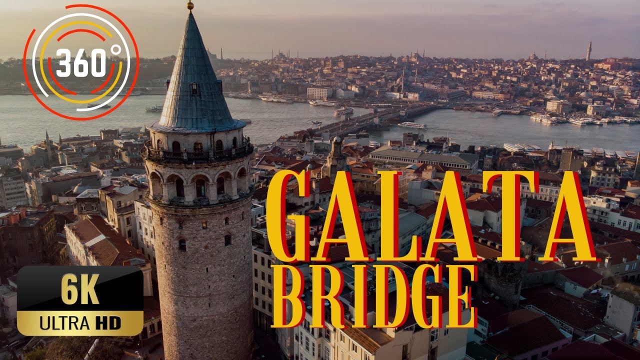 Walking on Galata Bridge - Galata Köprüsü'nde Yürüyüş - 360 VR Video