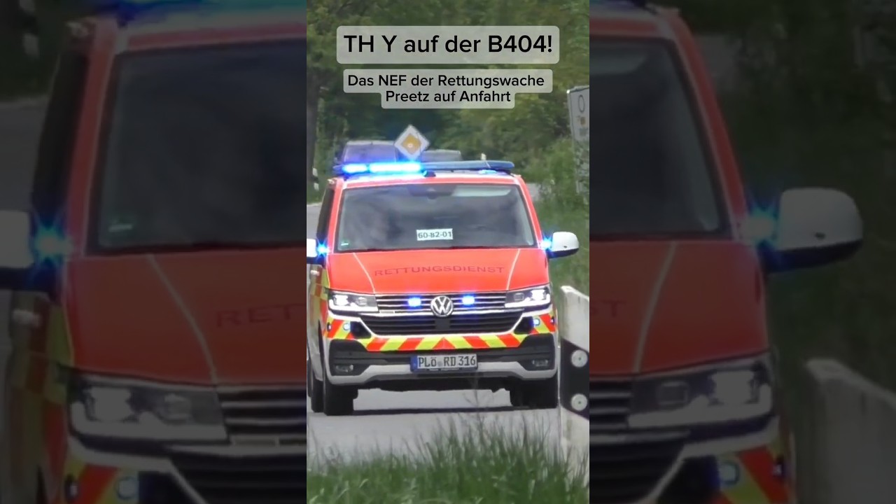 Verkehrsunfall auf B404 - NEF Rettungswache Preetz