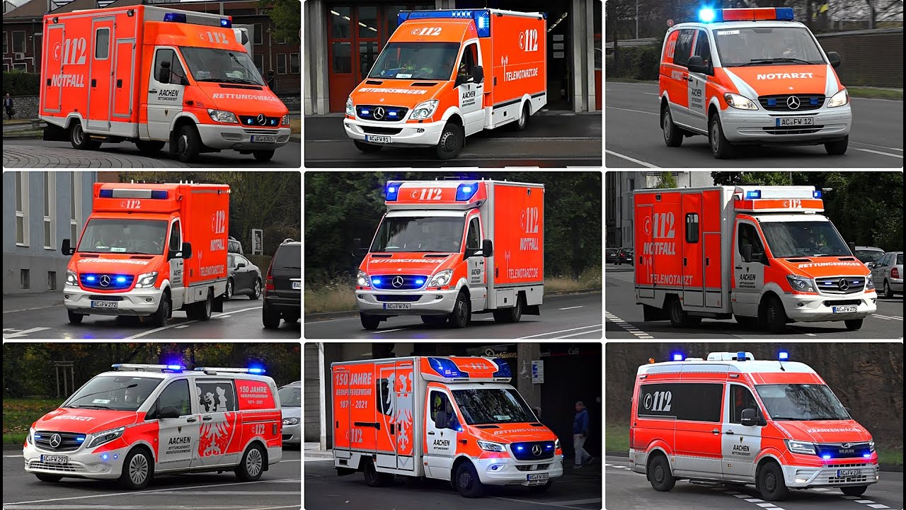 [Rettungsdienst Aachen | 1998-2024] ● 🚨🚑 EINSATZFAHRTEN von RTW, NEF & KTW im Laufe der Zeit 🕰🚑