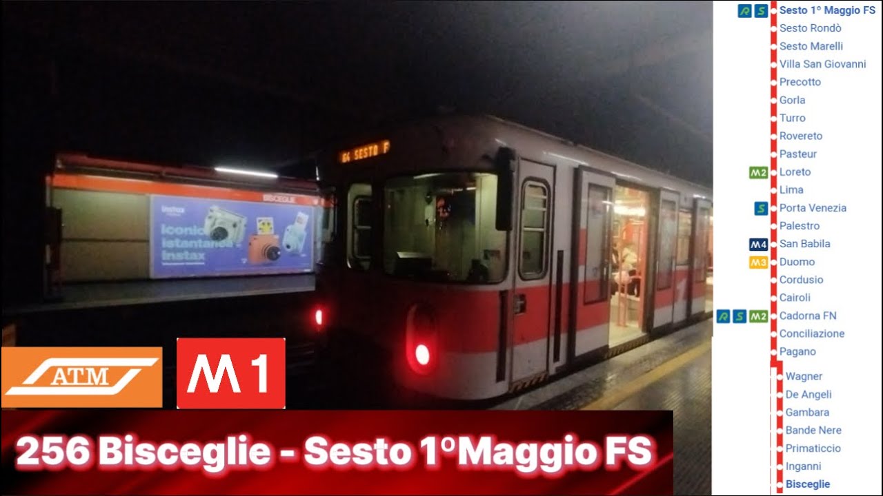 🚇REVAMPING 256 sulla linea 🔴 M1 da BISCEGLIE a SESTO 1°MAGGIO FS