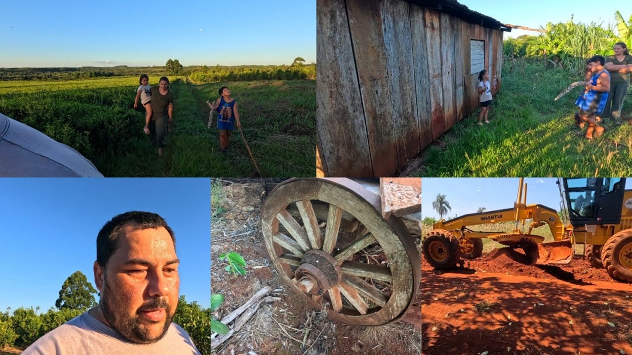 Cortamos leñas y solucionamos el problema de la entrada a la casa en el campo 