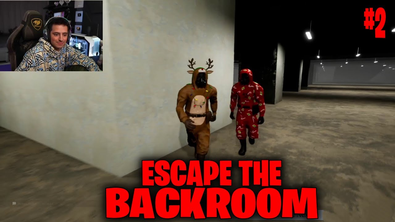 CORINGA JOGANDO ESCAPE THE BACKROOMS - jogo de terror #2
