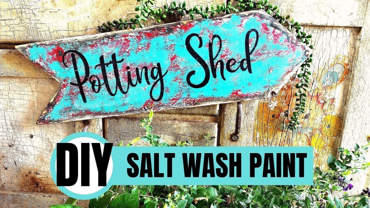 Easy Salt Wash Paint Recipe! Vintage Wood Finish DIY