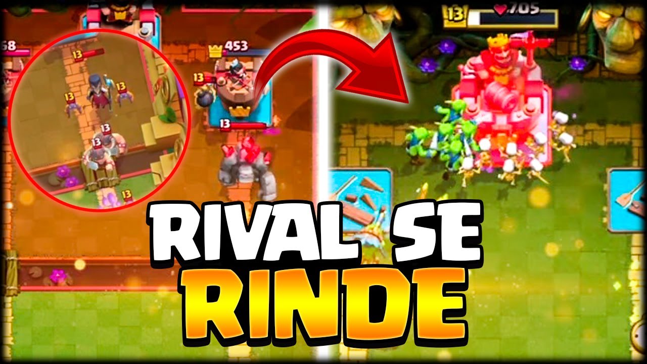 HAGO QUE RIVAL CON GOLEM Y BARBAROS DE ELITE ABANDONE LA PARTIDA en Clash Royale - WithZack