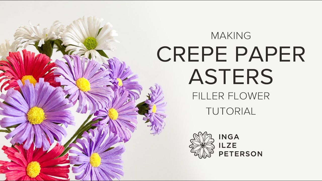 How to Make Crepe Paper Asters - Step by Step Tutorial