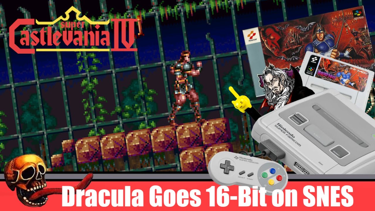 Dracula Goes 16 Bit on the SNES! Super Castlevania IV! The Next Era of Castlevania from Konami