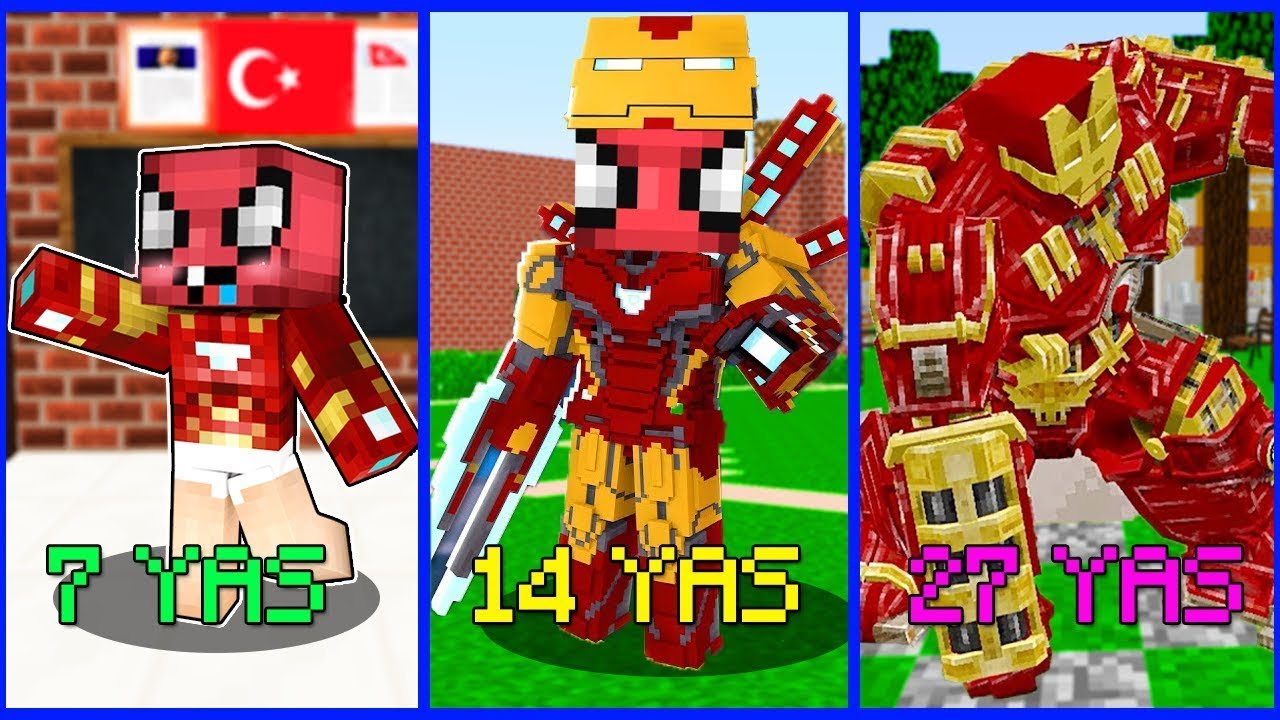 IRON MAN FAKİRİN HAYAT GELİŞİMİ!⏳😱 - Minecraft