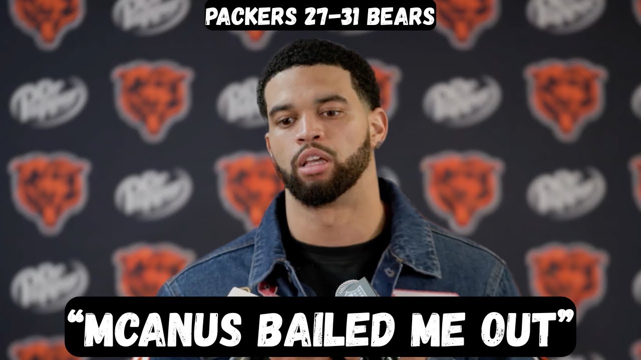 Caleb Williams Post Game Interview Press Conference - Packers vs Bears