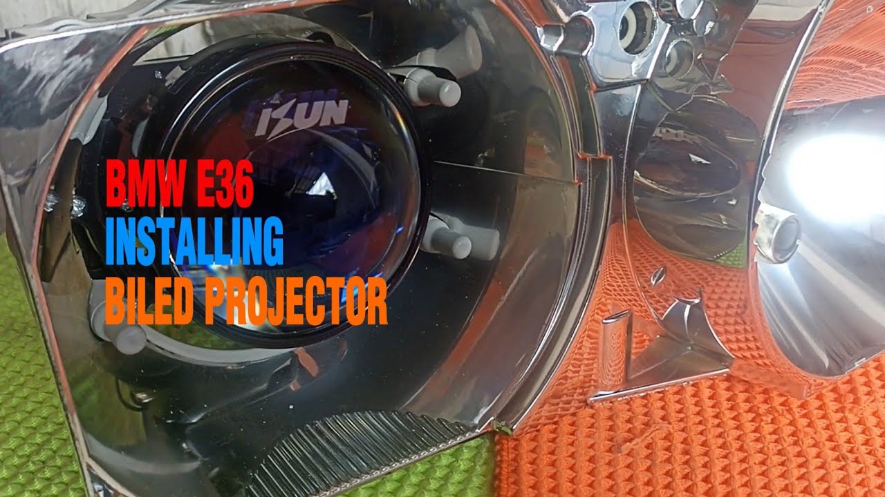 BMW E36 INSTALLING BILED PROJECTOR