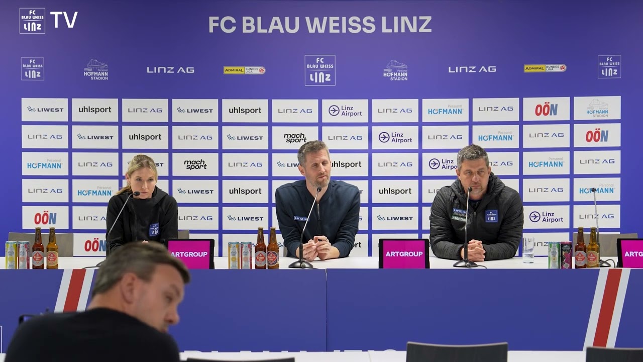 Pressekonferenz vor LASK vs. FC Blau-Weiß Linz