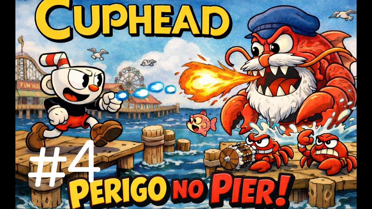 EU PASSEI MAIS TEMPO NESSE RUN 'N GUN DOQUE NO BOSS cuphead #4