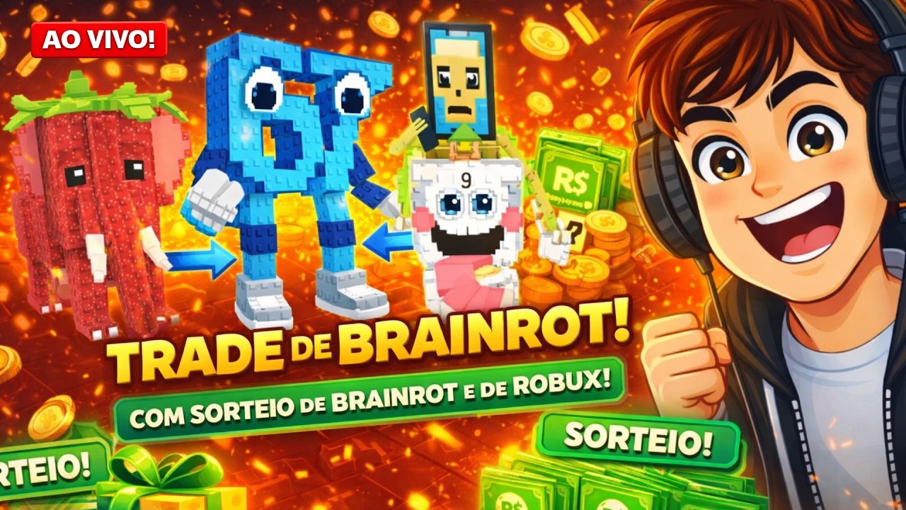 TRADE DE BRAINROT!! SORTEIO DE ROBUX!!!! SORTEIO DE BRAINROT! #shorts #live