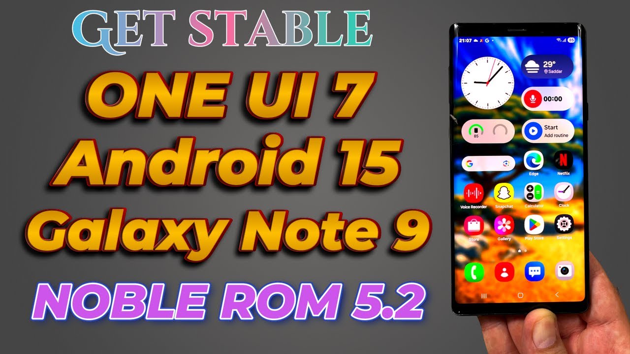 Установите стабильную версию ONE UI 7 NOBLE Rom 5.2 на Galaxy Note 9 💕 #tutorial #galaxynote9 #ga...