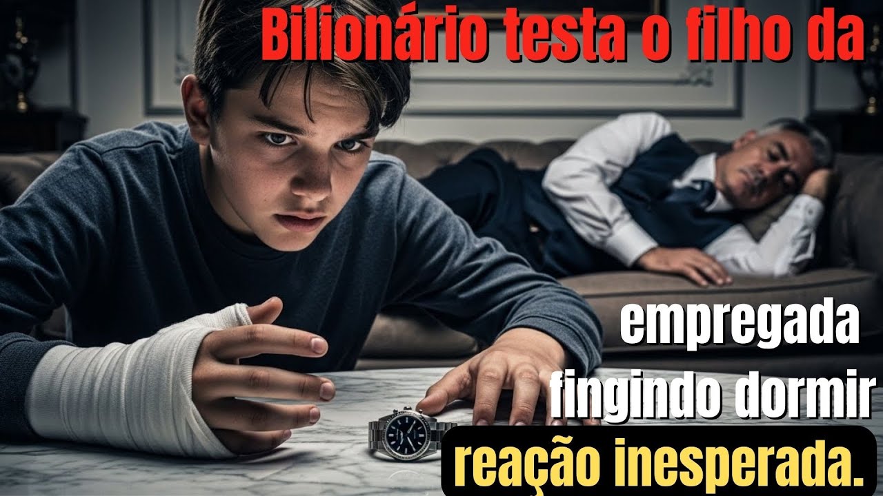 Bilionário testa o filho da empregada fingindo dormir — reação inesperada.