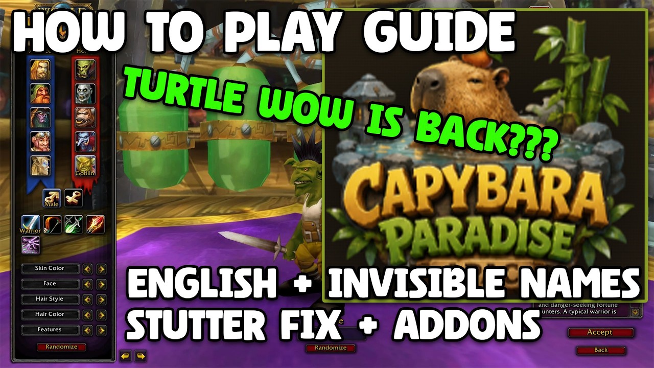 How to Play Capybara Paradise | English + Chinese Text fix + Stuttering fix + Addons (Turtle WoW)