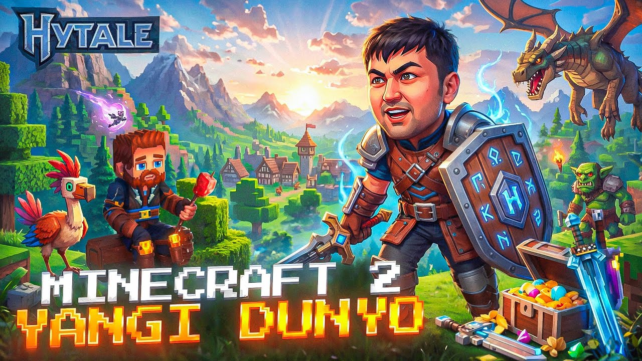 🐉MINECRAFT 2 - YANGI DUNYO – HYTALE #1