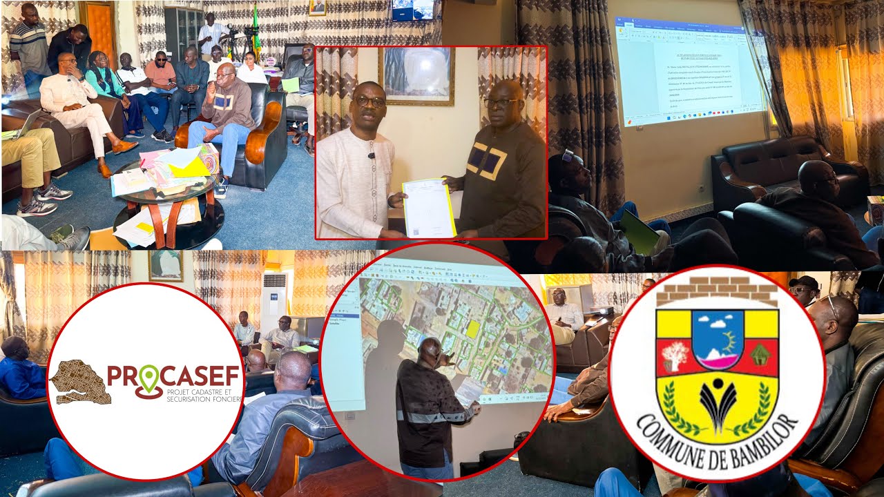 Bambilor : Remise de 3 368 extraits de plan NICAD  au maire de la commune par le PROCASEF