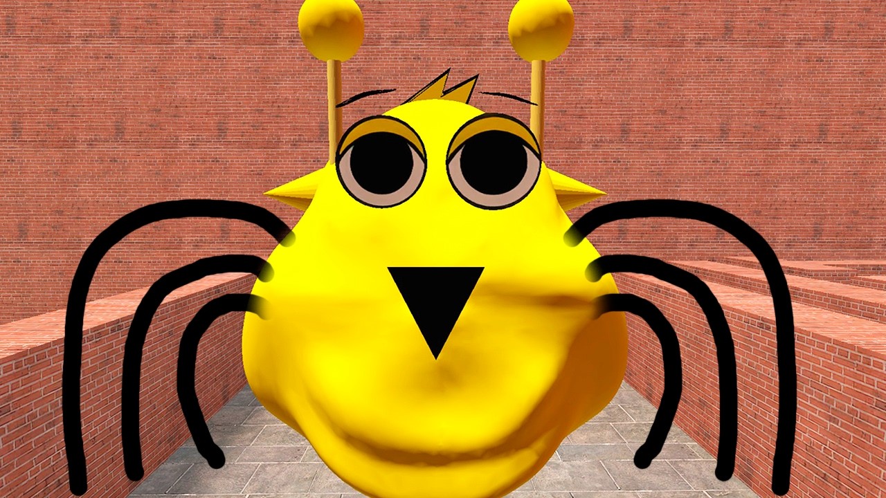 RUN AWAY FROM SPIDER POU BOU FROM BOU'S REVENGE in Maze In Garry’s Mod!