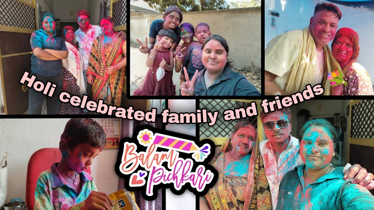HAPPY HOLI EVERYONE Holi celebration family with friends||🤩🎀||...#tranding #holivlog #2026