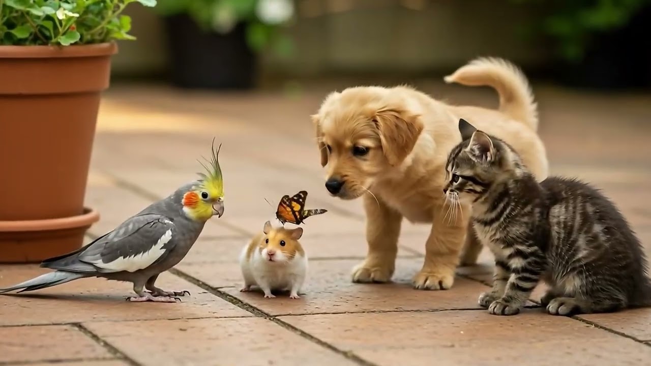 A Day in the Life of Our Pet Family 🐶🐱🐹🐦