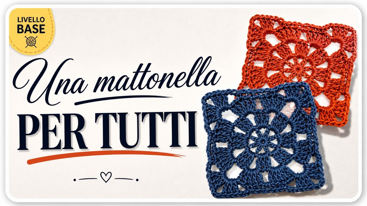 Mattonella Traforata all'Uncinetto ( livello base ) | Una mattonella per tutti