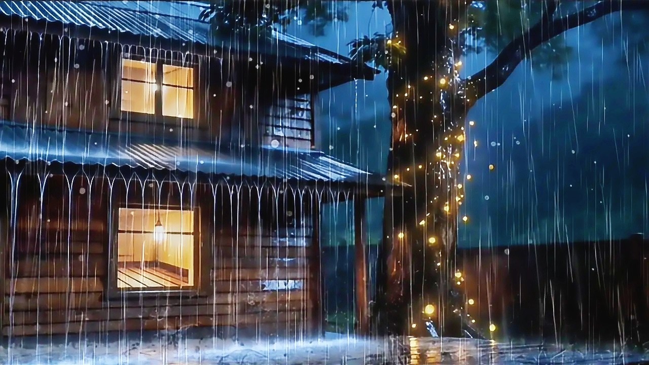 Heavy Rain on Zinc for Sleeping l Fall Asleep with the Sound of Rain and Thunder at Night