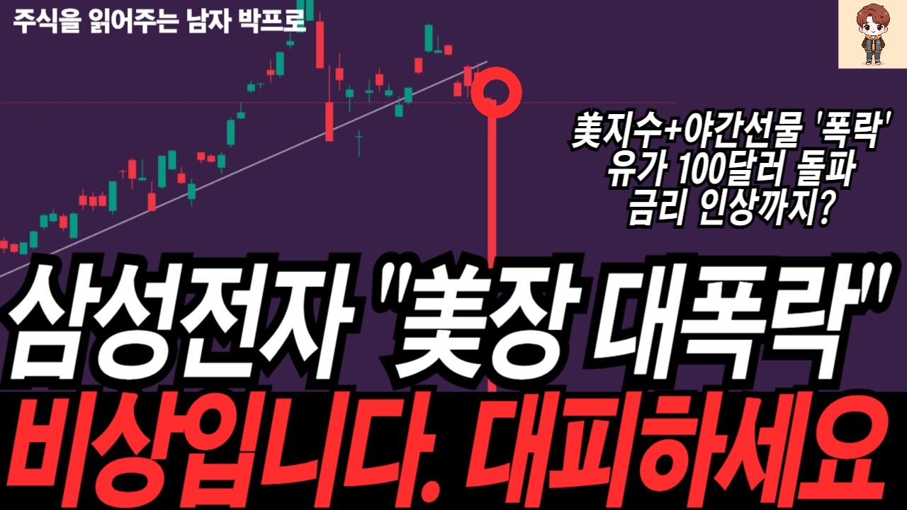 [삼성전자 주가 전망] 美장 대폭락.. 비상입니다 ..