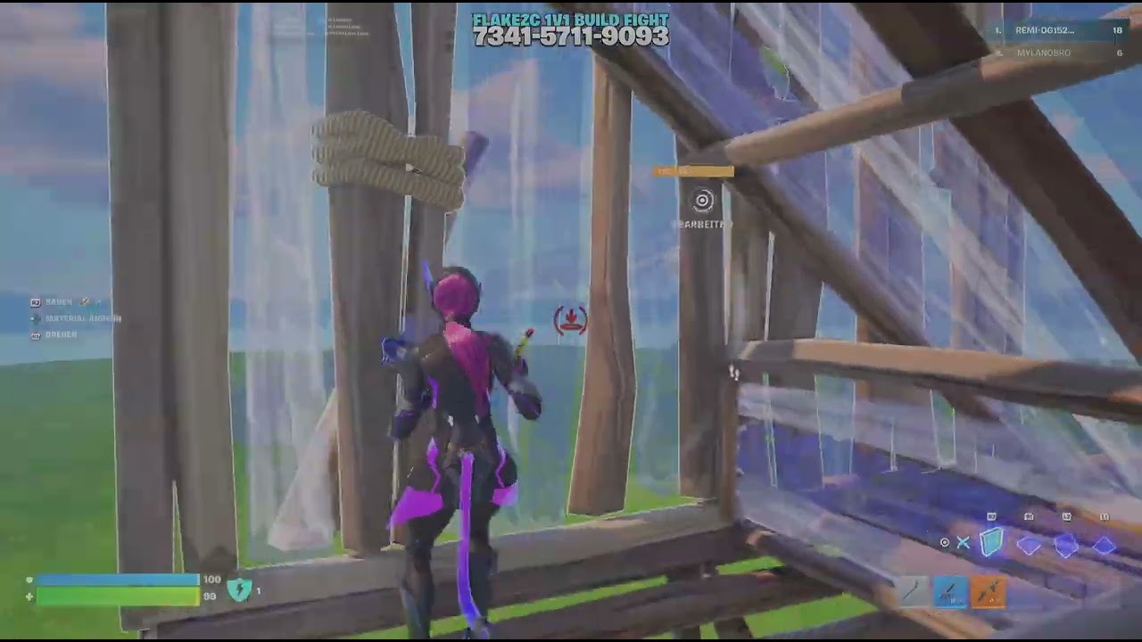 Fortnite Flakezc 1v1 map gegen MylanoBro und MegaRemixYT