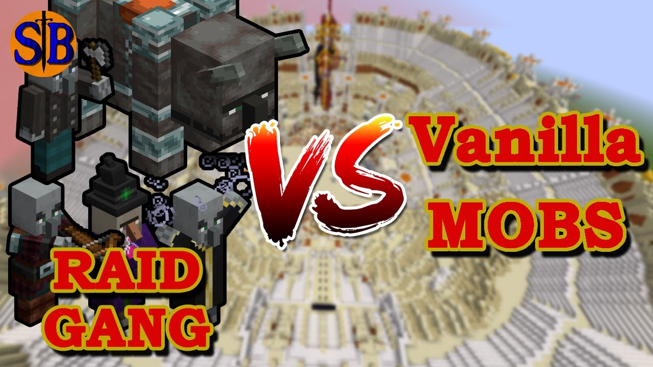 RAID GANG vs VANILLA group | Minecraft Mobs Battle - Undead, Animals, Nether