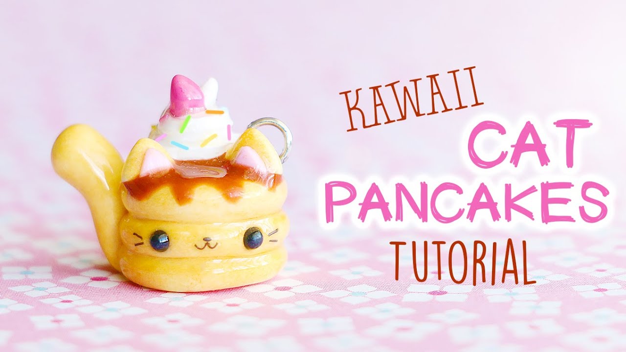 Kawaii Cat Pancakes│Polymer Clay Tutorial