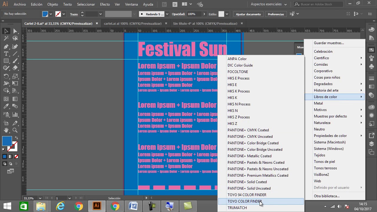 Illustrator Panel Muestras Gestion Colores