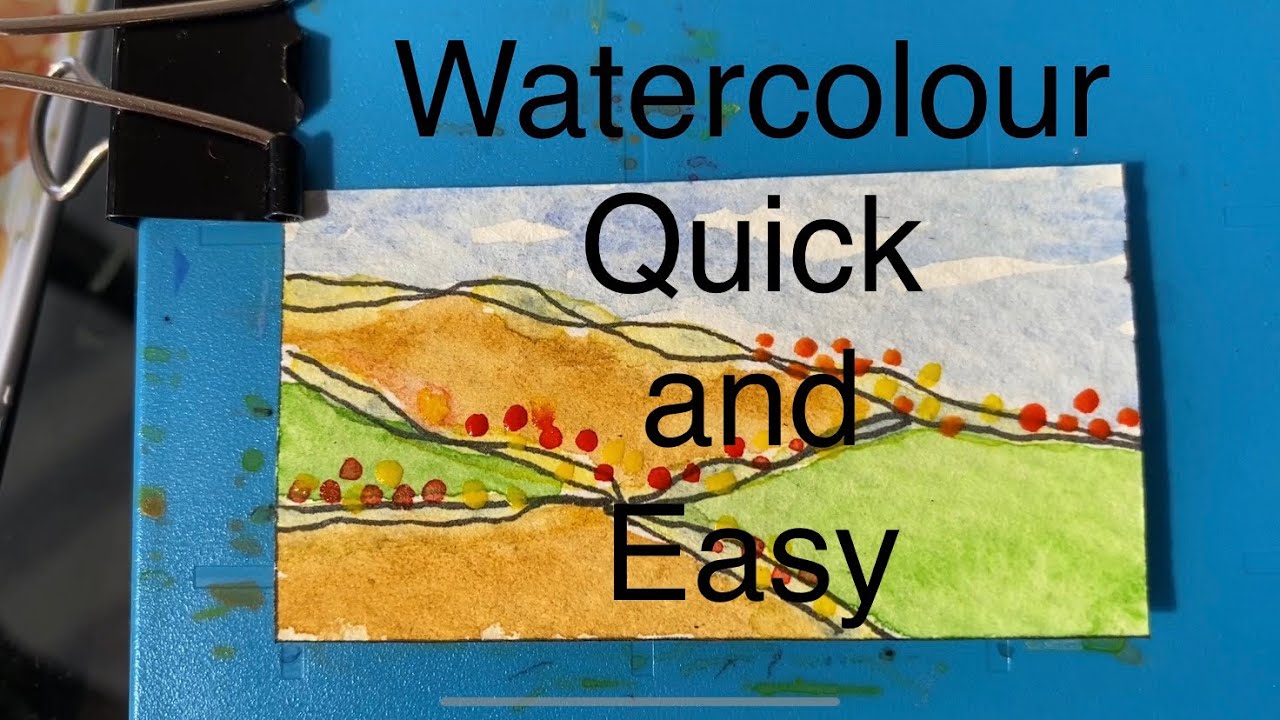 How To Paint A Watercolor Landscape, Watercolor Painting For Beginners, Quick and Easy
