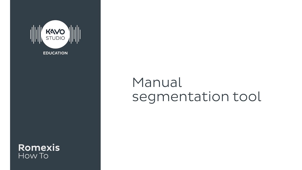Romexis How To: Manual segmentation tool