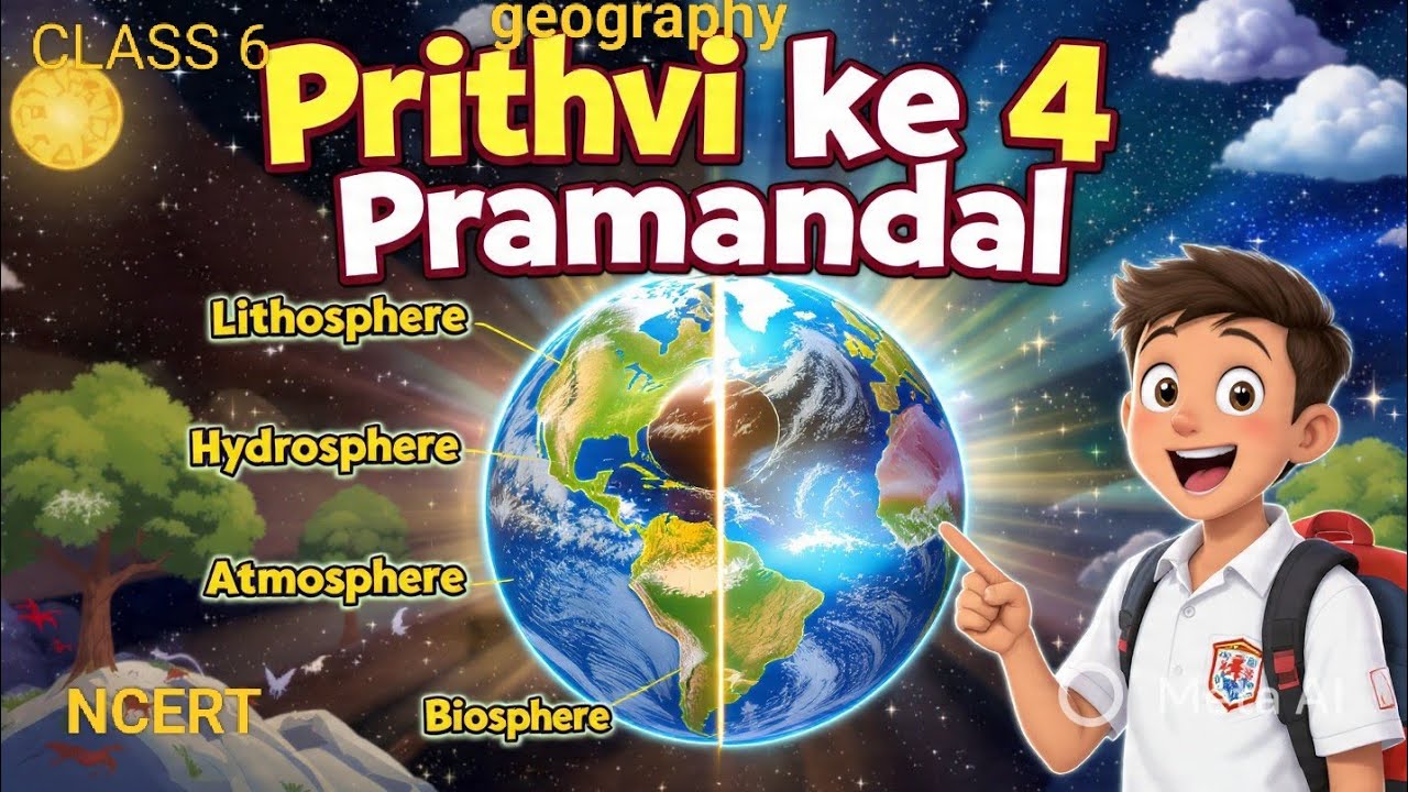 NCERT Class 6 geography अध्याय - पृथ्वी के प्रमुख परिमंडल #ncert #trending #geography #basic 