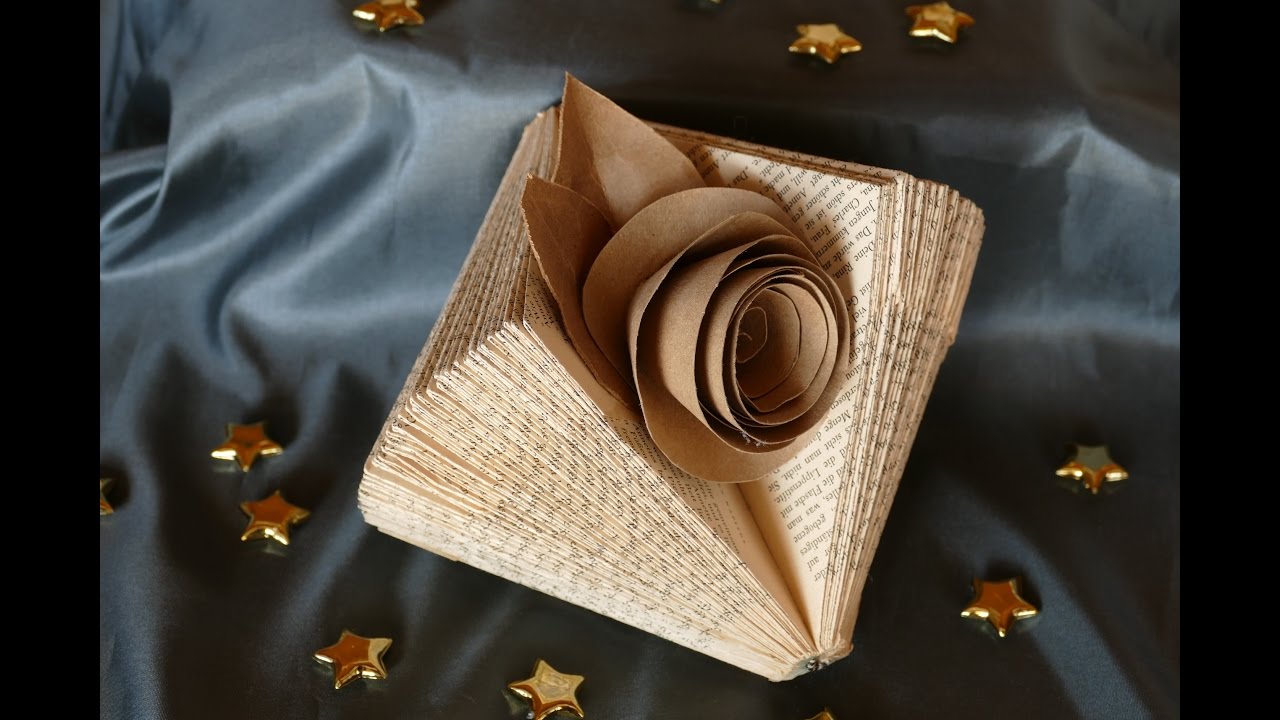 Deko basteln mit alten Buchseiten / Tinker deco of old book pages – einfach