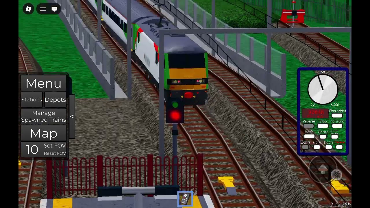 Intercity in partenza su RO scale Railway