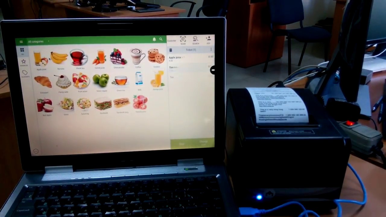 Loyverse POS on PC with Remix OS (android emulator ) and USB printer