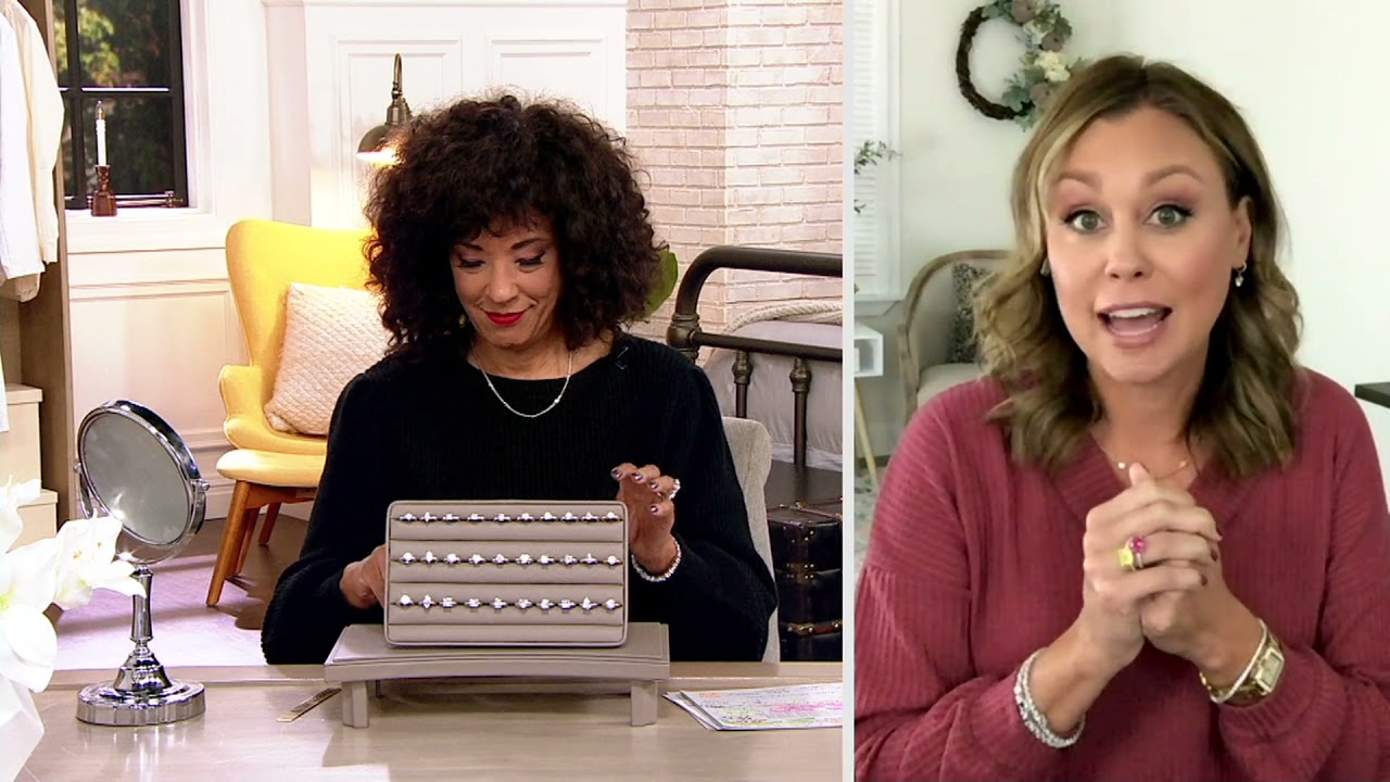 Diamonique Solitaire Ring, Platinum Clad or 14K Yellow Gold Clad on QVC