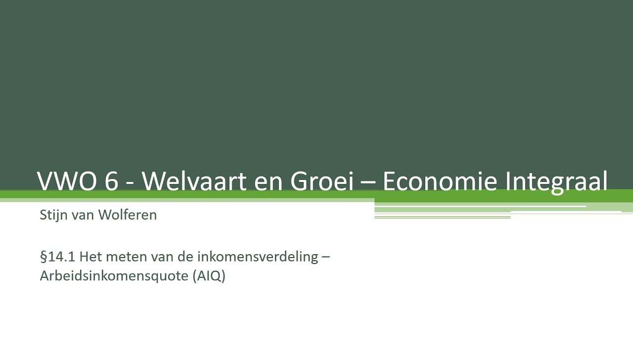 Domein H - Arbeidsinkomensquote AIQ