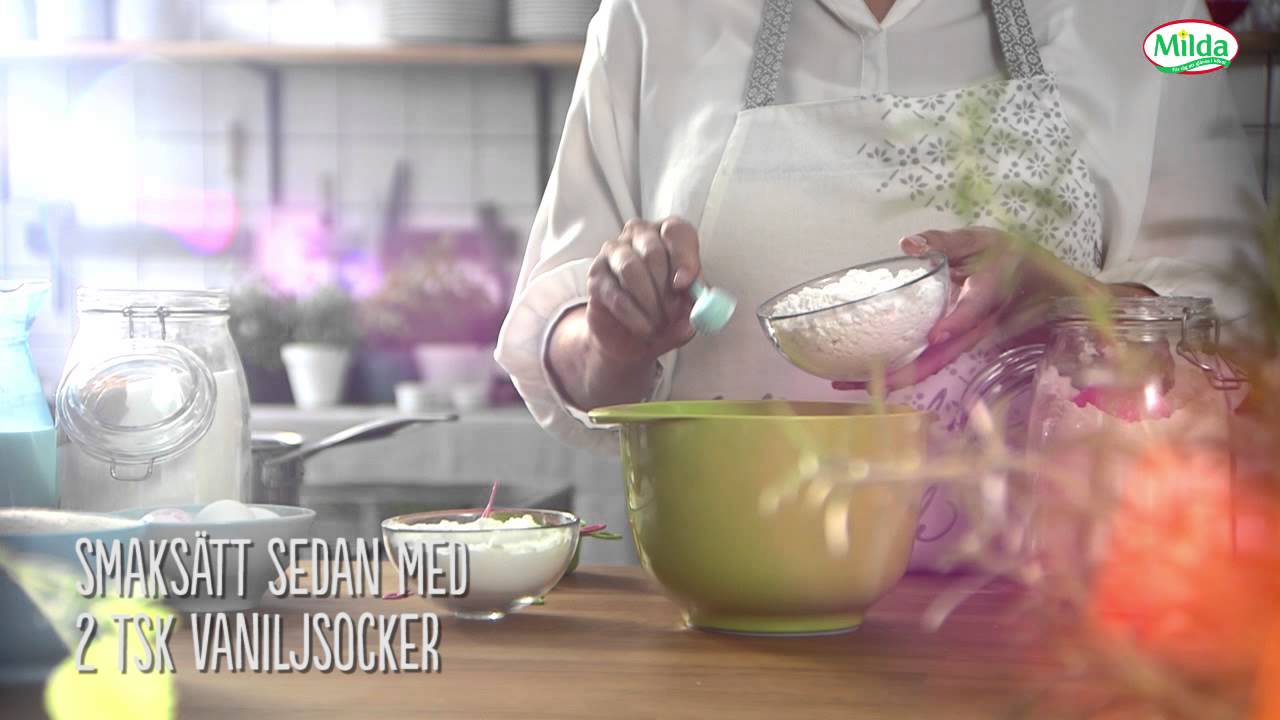 Baka en god sockerkaka med Milda