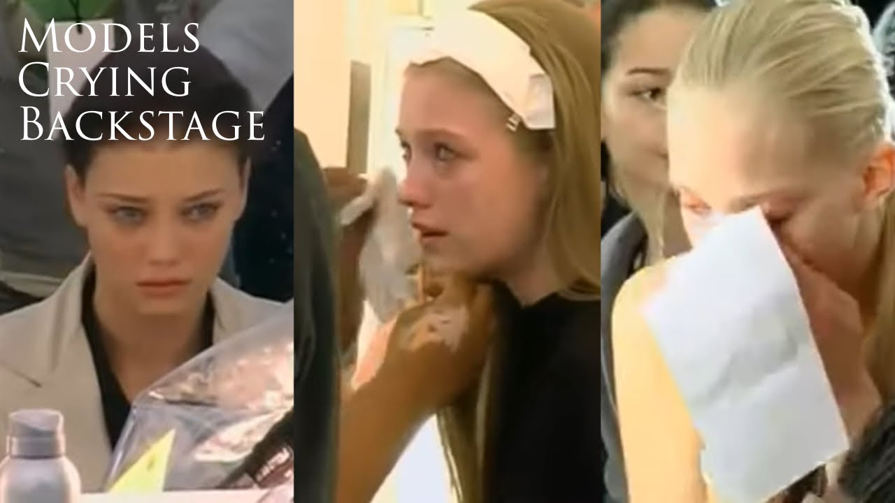 Models crying backstage Marc Jacobs&rsquo;s shows