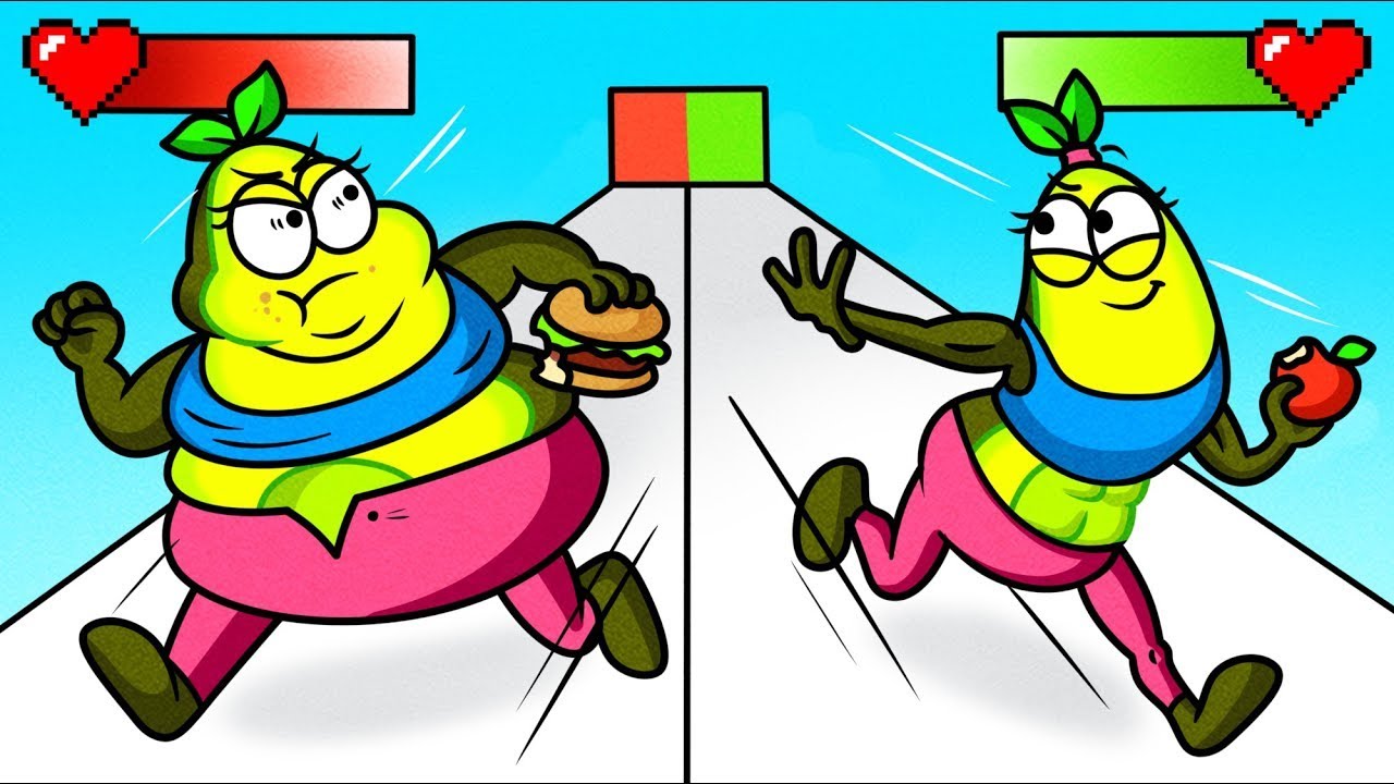 NOOB VS PRO VS HACKER RUNNER CHALLENGE || Avocado in Game Racing